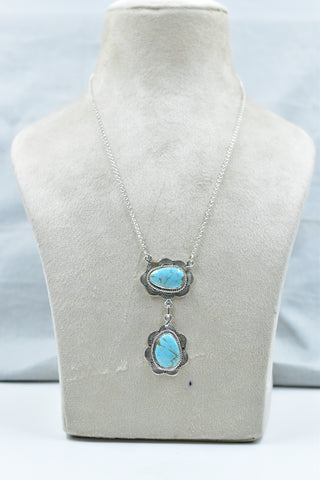 Handmade Number 8 Turquoise 925 Sterling Silver Necklace