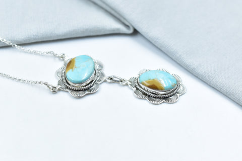 Handmade Number 8 Turquoise 925 Sterling Silver Necklace