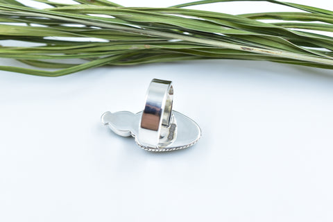 Handmade +AAA Hardy Pit Kingman Turquoise 925 Sterling Silver Ring