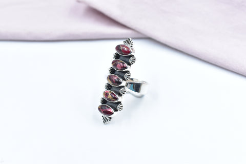 Handmade Rose Dahlia Turquoise 925 Sterling Silver Ring