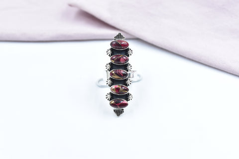 Handmade Rose Dahlia Turquoise 925 Sterling Silver Ring