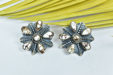 Handmade Wild Horse Studs Earring in 925 Sterling Silver