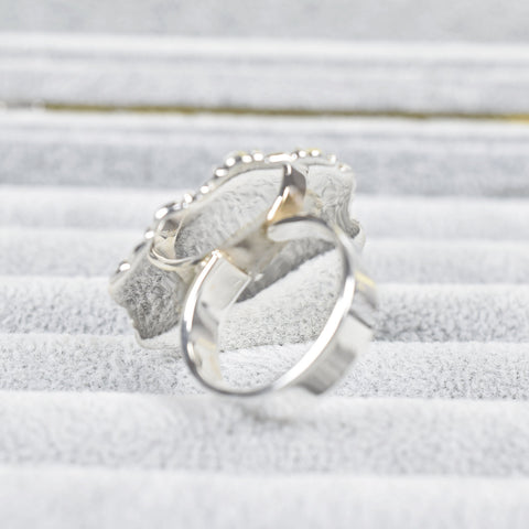 Handmade Ruby Fuchsite Heart Ring: Adjustable 925 Sterling Silver