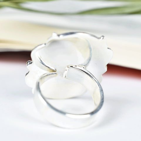 Handmade Turquoise & 925 Sterling Silver Adjustable Ring