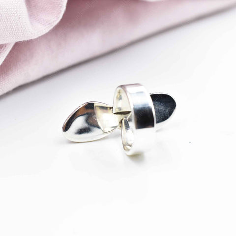 Handmade Grey Moonstone & Sterling Silver Adjustable Ring, Statement Ring for Women