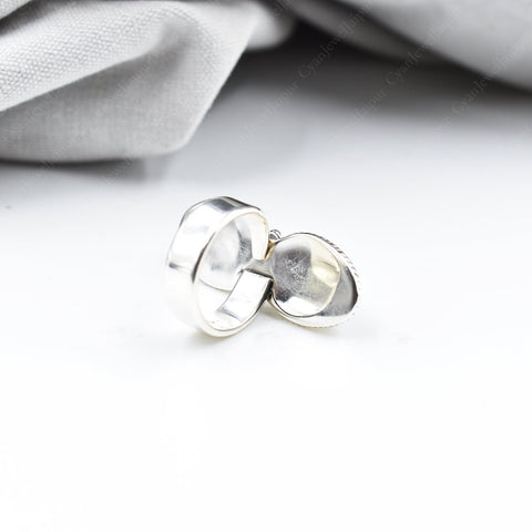 Handmade Mother of Pearl & Sterling Silver Crawler Ring, Adjustable Statement Ring