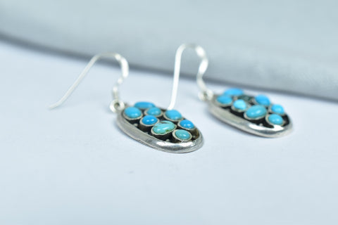 Handmade Turquoise & Sterling Silver Dangle Drop