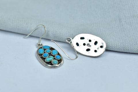 Handmade Turquoise & Sterling Silver Dangle Drop