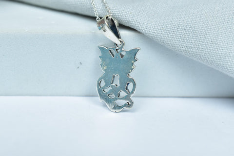 Handmade Aurora Opal Butterfly Pendant & Sterling Silver Pendant with 18 inch Adjustable Chain