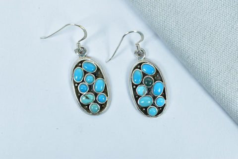 Handmade Turquoise & Sterling Silver Dangle Drop