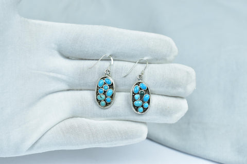 Handmade Turquoise & Sterling Silver Dangle Drop
