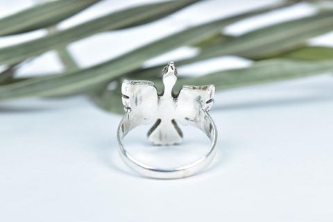 Handmade Aurora Opal 925 Sterling Silver Ring