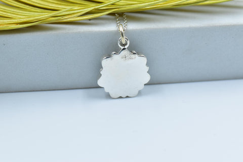 Handmade Mother of Pearl Pendant Sterling Silver Pendant with 16 inch Adjustable Chain