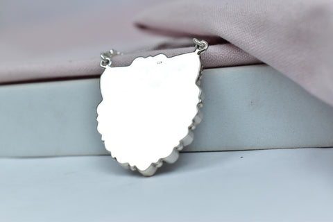 Handmade Black Shell, Ethiopian Opal & Sterling Silver Necklace