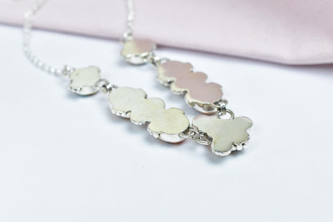 Handmade Spiny Oyster Turquoise & Sterling Silver Necklace with 18 inch Adjustable Chain