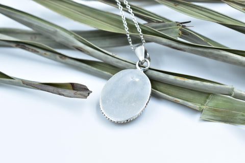 Handmade Mantis Variscite Turquoise & Sterling Silver Pendant with 16 inch Adjustable Chain