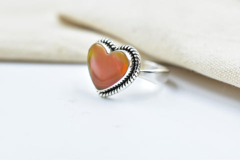 Handmade Aurora Opal & Sterling Silver Adjustable Ring