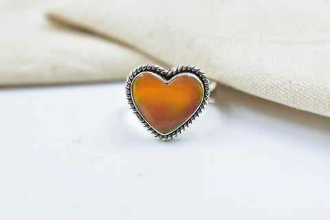 Handmade Aurora Opal & Sterling Silver Adjustable Ring