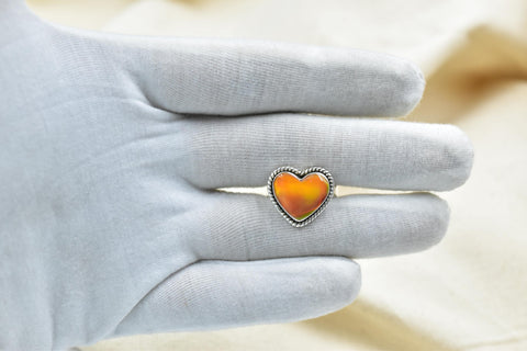 Handmade Aurora Opal & Sterling Silver Adjustable Ring