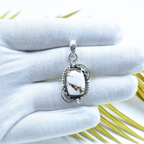 Handmade Wild Horse & Sterling Silver Pendant with 16 inch Adjustable Chain