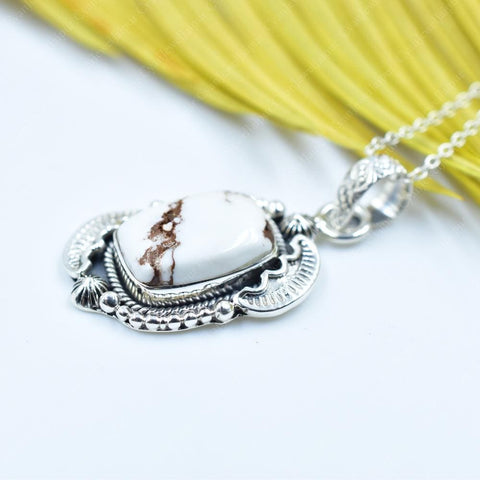 Handmade Wild Horse & Sterling Silver Pendant with 16 inch Adjustable Chain