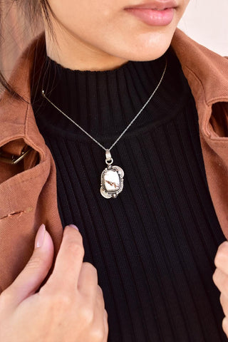 Handmade Wild Horse & Sterling Silver Pendant with 16 inch Adjustable Chain
