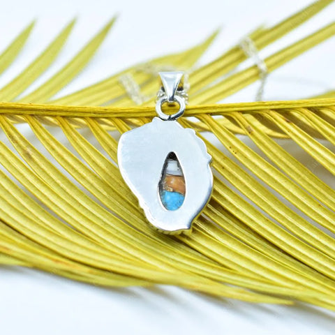 Handmade Spiny Oyster Turquoise 925 Sterling Silver Pendant