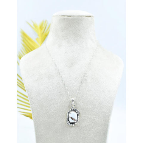 Handmade Wild Horse & Sterling Silver Pendant with 16 inch Adjustable Chain