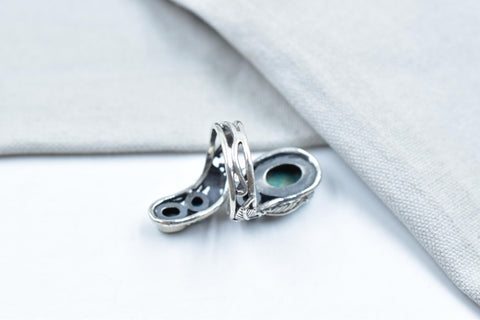 Handmade Turquoise & Sterling Silver Ring, Adjustable Ring for Women