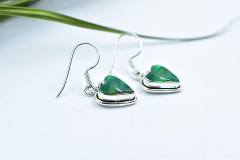 Handmade Aurora Opal & Sterling Silver Dangle Drop Earrings for Women