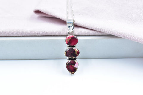 Handmade Rose Dahlia Turquoise & Sterling Silver Pendant with 16 Inch Adjustable Chain