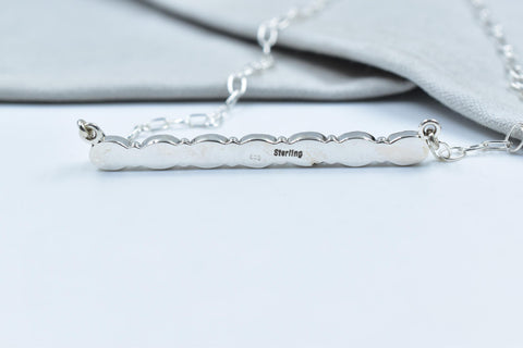 Handmade Lapis Lazuli & Sterling Silver Necklace with 18 inch Adjustable Chain