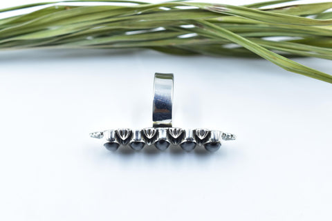 Handmade Black Onyx & Sterling Silver Adjustable Ring