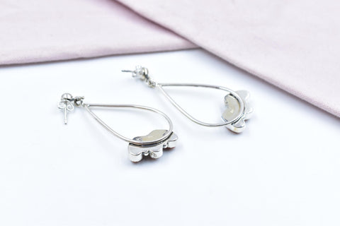 Handmade Sponge Coral Sterling Silver Post Stud Earrings for Women