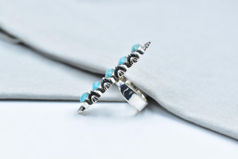 Handmade Mojave Turquoise & Sterling Silver Adjustable Ring