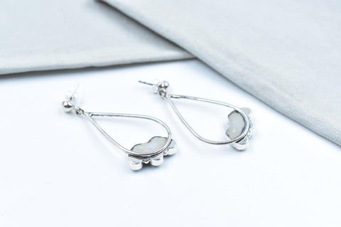 Handmade Balloon Opal & Sterling Silver Post Stud Earrings for Women