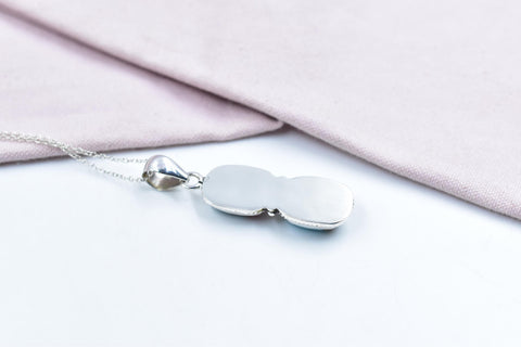 Handmade Cotton Candy Dahlia & Sterling Silver Pendant with 16 Inch Adjustable Chain