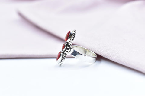 Handmade Balloon Opal Sterling Sterling Silver Adjustable Ring