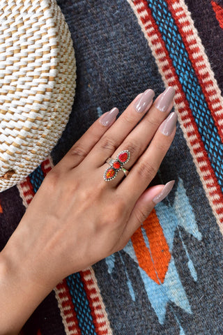 Handmade Balloon Opal Sterling Sterling Silver Adjustable Ring