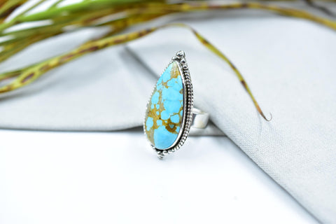 Handmade Sierra Bella Turquoise & Sterling Silver Adjustable Ring