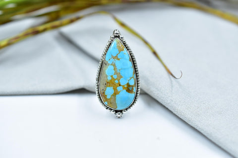 Handmade Sierra Bella Turquoise & Sterling Silver Adjustable Ring