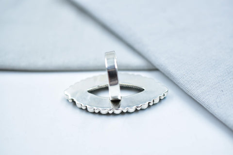 Handmade Mojave Turquoise Sterling Silver Ring, Adjustable Cluster Ring
