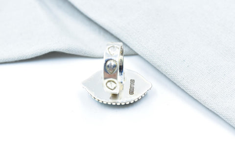 Handmade Mojave Turquoise & Sterling Silver Adjustable Ring