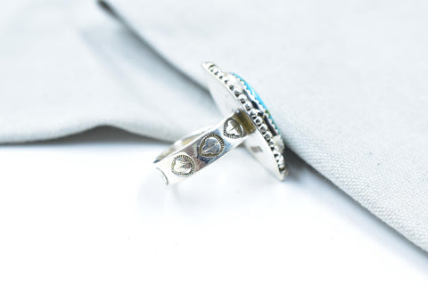 Handmade Mojave Turquoise & Sterling Silver Adjustable Ring