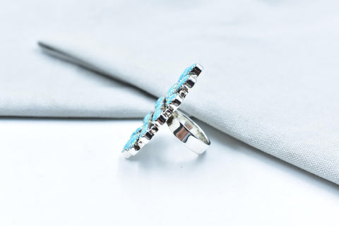 Handmade Balloon Opal & Sterling Silver Adjustable Ring