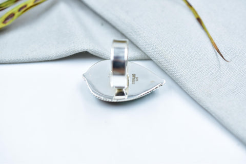 Handmade Number 8 Turquoise & Sterling Silver Adjustable Ring