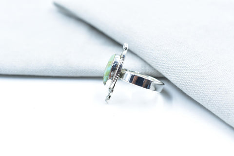 Handmade Mojave Turquoise & Sterling Silver Adjustable Ring