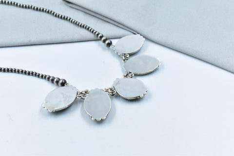 Handmade Hubei Turquoise & Sterling Silver Lariat Necklace with 20 inch Adjustable Chain