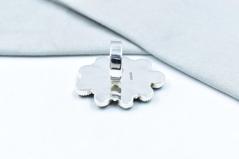 Handmade White Water Turquoise Sterling Silver Adjustable Ring