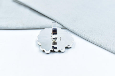 Handmade Number 8 Turquoise & Sterling Silver Adjustable Ring